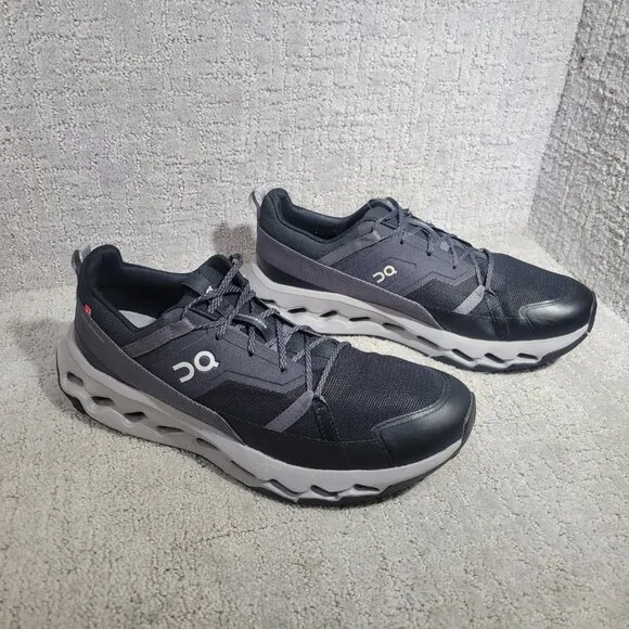 On Running Cloudhorizon Mens Size 13 Black Alloy Textile Synthetic Sneaker Shoes