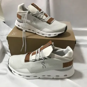 👟O.N Running Cloudnova Women Shoes White Pearl