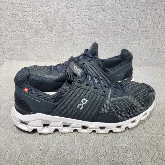 On Running Cloudswift 41.99585 Mens Size US 11.5 Black Rock White Sneaker Shoes