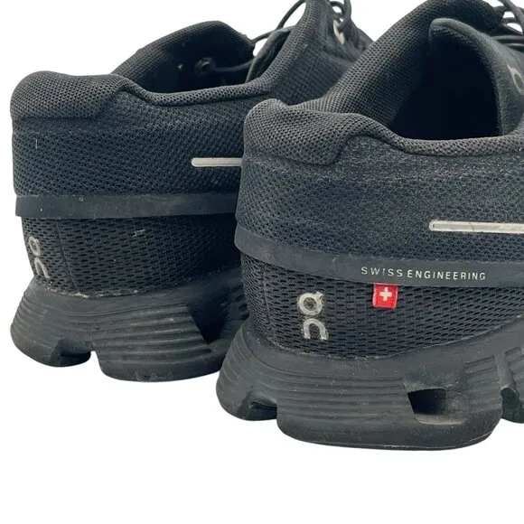 On Running On Cloud 5 Men’s 7 Shoes All Black Running Walking Sneaker Athletic