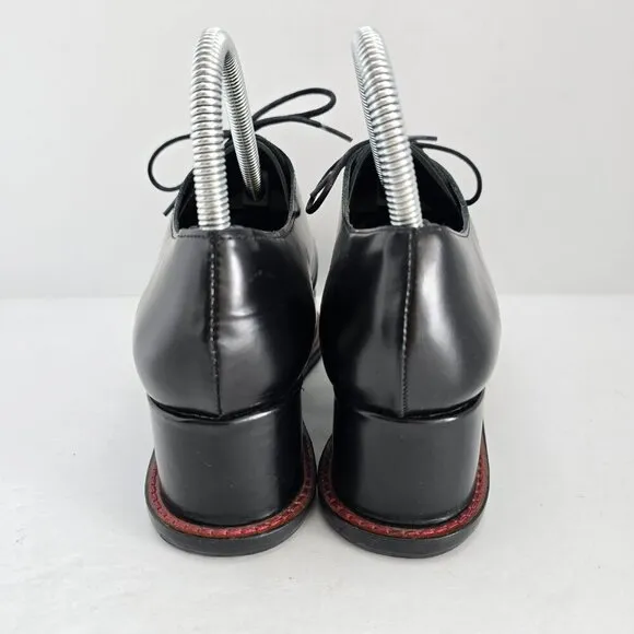 Open Ceremony | Eleanore black leather streetwear platform Oxford shoes WMS 6.5
