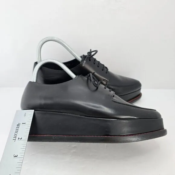 Open Ceremony | Eleanore black leather streetwear platform Oxford shoes WMS 6.5