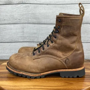 Origin USA The Origin Work Boot 8 inch Big Lug Whiskey Brown Leather Mens 11.5 D