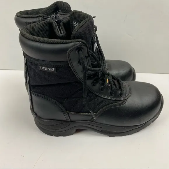 Original SWAT Black Side Zip Boots 8” shaft size 7 227281 Safety Tactical Work