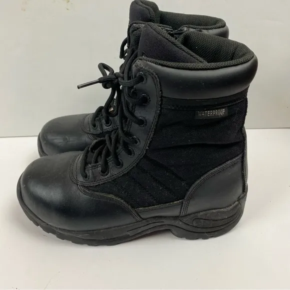 Original SWAT Black Side Zip Boots 8” shaft size 7 227281 Safety Tactical Work