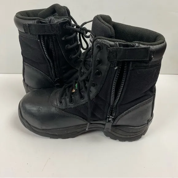 Original SWAT Black Side Zip Boots 8” shaft size 7 227281 Safety Tactical Work