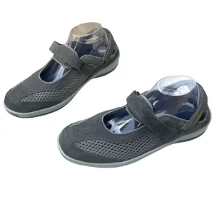 Ortho Feet Gray Suede Perforated Mary Jane Shoe Women's 11