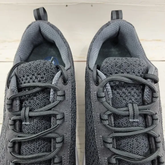 Orthofeet Lava Mens 13 D Gray Orthotic Stretch Knit Walking Shoes Sneakers 614