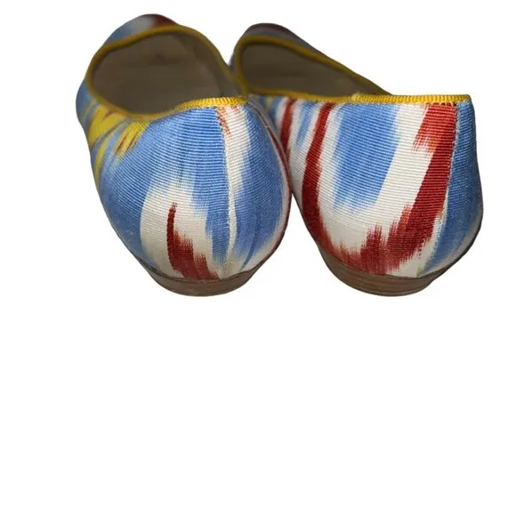 Oscar de la Renta INCREDIBLE SILK IKAT ballet flats shoes 7.5