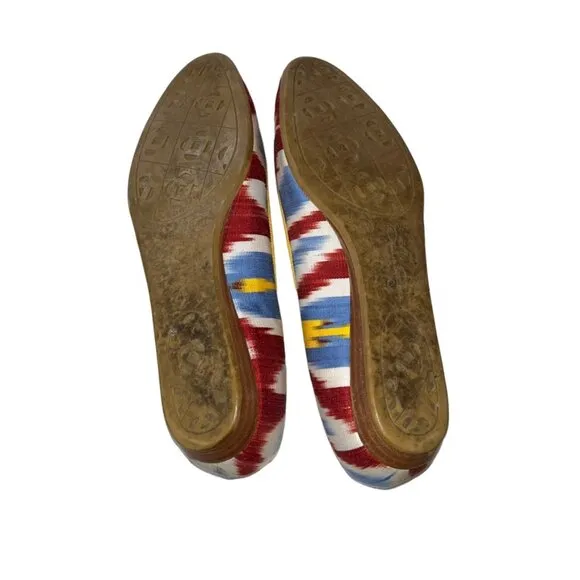 Oscar de la Renta INCREDIBLE SILK IKAT ballet flats shoes 7.5