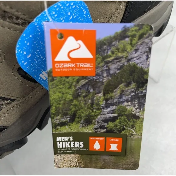 Ozark Trail Taupe Waterproof Lightweight Hiking Shoes Men's Size 11.5 NEW IN BOX