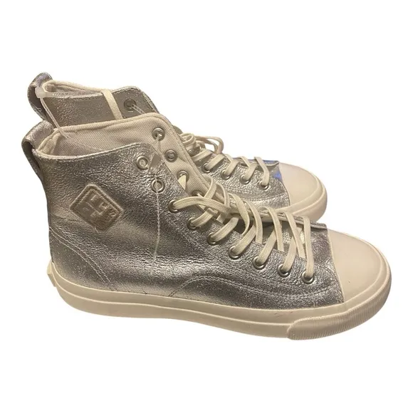 🤍🩶PF Flyers Metallic Silver 🤍🩶Special  Edition Sneakers unisex men’s 8