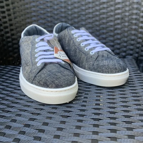 Piampiani Jan’s Sneaker White Sole Denim Made in Italy