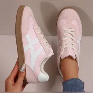 Pink and White Women's Sneakers