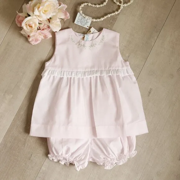Pink Feltman Brothers Heirloom Set Embroidery Diaper Cover/Bloomer NWT