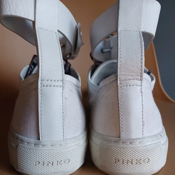 PINKO Mandorla white canvas sneakers size 40