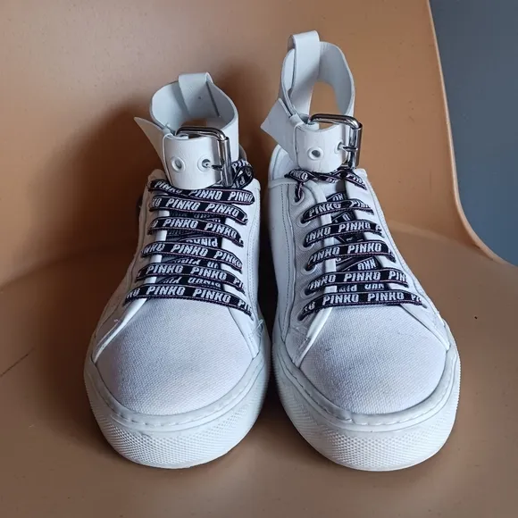 PINKO Mandorla white canvas sneakers size 40
