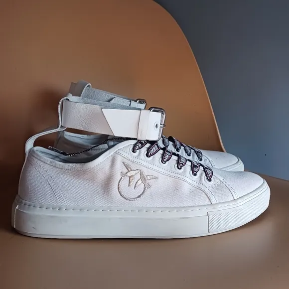 PINKO Mandorla white canvas sneakers size 40