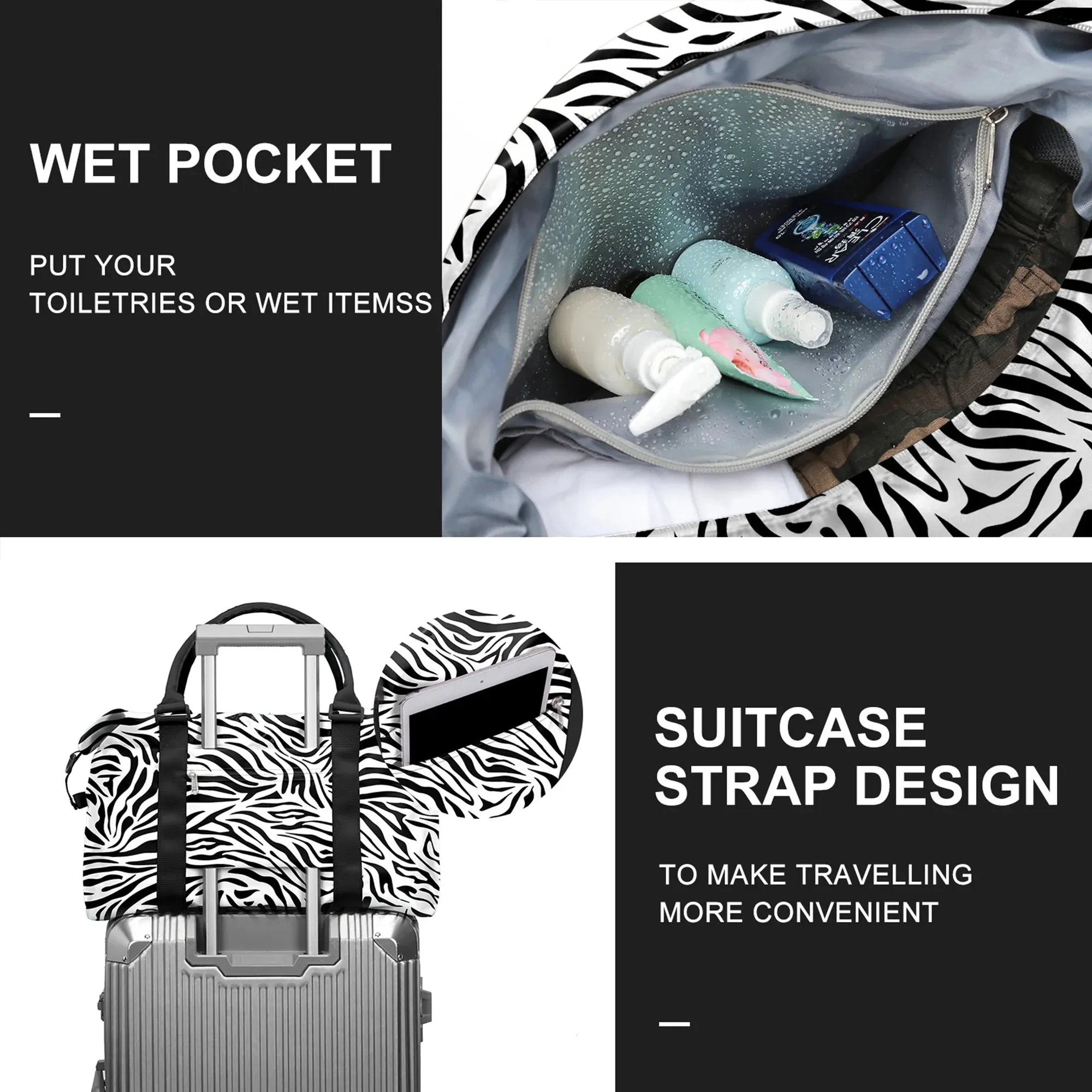 Pocket, Woman, Wet Tote Travel Airplane Personal Approved Overnight Voice-controlled Last-minute sale Carry Bag Men with Holdalls Item Bag, Bag Duffel on for Women Hospital Gym Bag Bag Weekender for