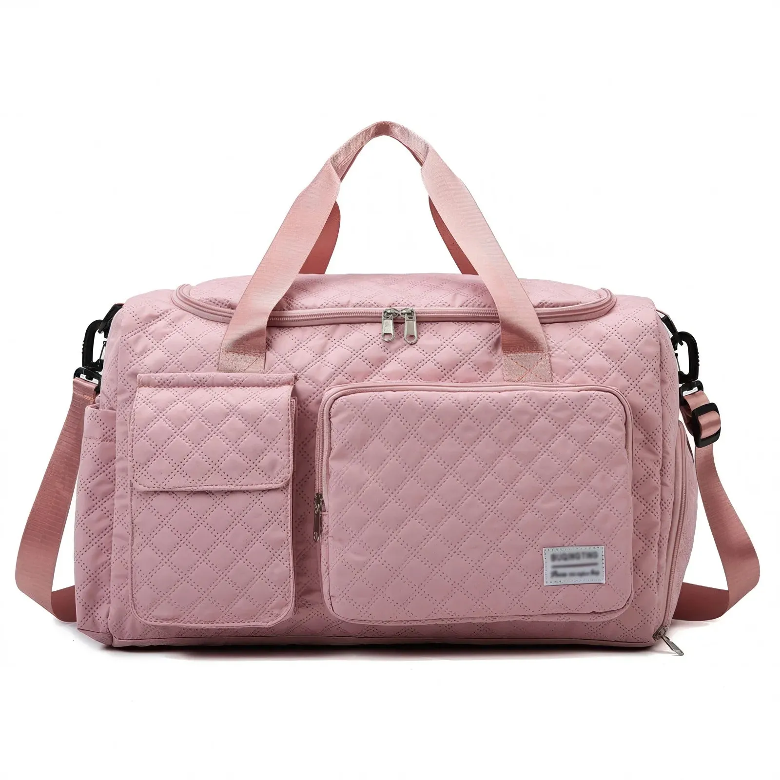 Pocket/Adjustable Plane Wet Tote Weekender on Compartment, for Waterproof Carry Huge selection with Strap/Shoe Foldable Gym Bag Bags Women Overnight Machine-learning Sports for Travel Men, Pink Dance, Duffle Bag Bag