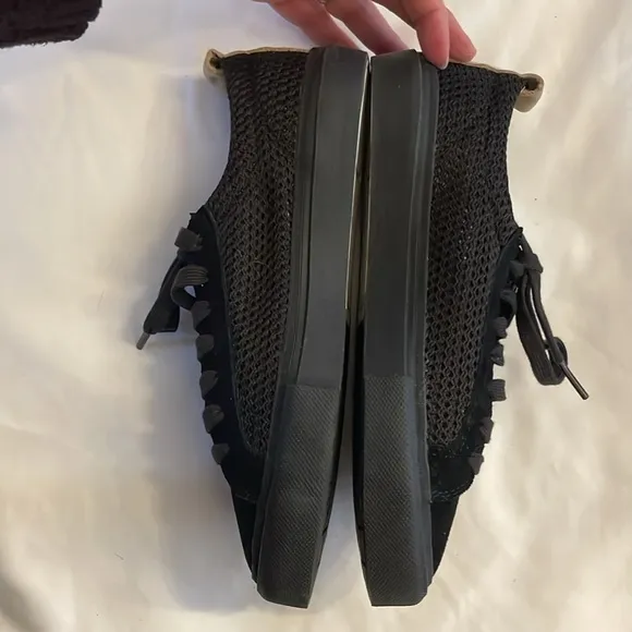 POINTER BLACK SNEAKERS.   LOW CUT, VULCANIZE SOLE.  NEW IN BOX