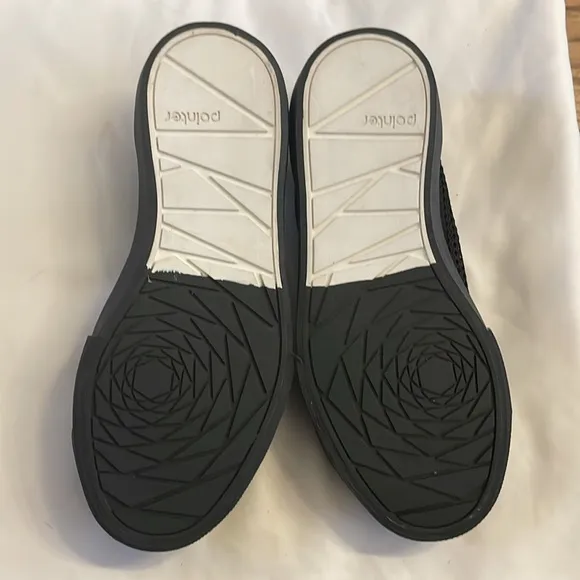 POINTER BLACK SNEAKERS.   LOW CUT, VULCANIZE SOLE.  NEW IN BOX