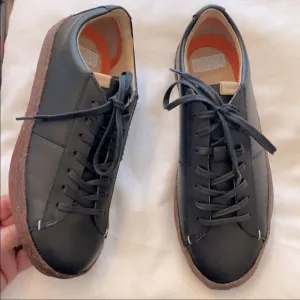 POINTER BLACK LEATHER SNEAKERS, RUBBER SOL…