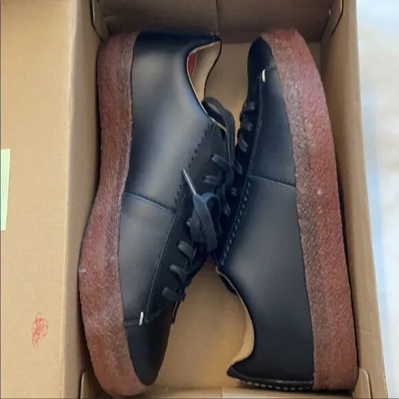 POINTER BLACK LEATHER SNEAKERS, RUBBER SOL…