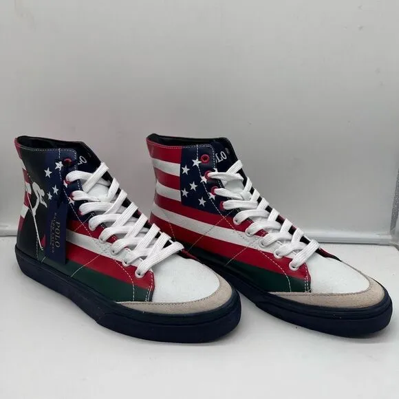 Polo by Ralph Lauren Solomon American Flag Print Sneakers