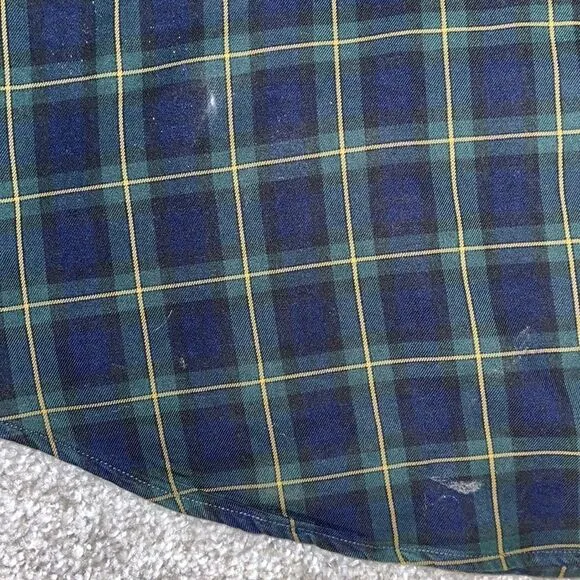 Polo Ralph Lauren GORDON plaid tartan cotton LS Double Chest Pocket Work Shirt