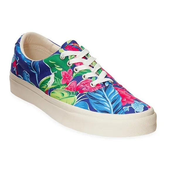Polo Ralph Lauren Keaton Floral Canvas Sneakers.