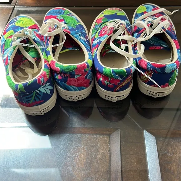 Polo Ralph Lauren Keaton Floral Canvas Sneakers.
