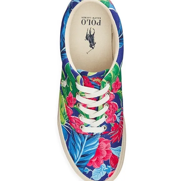 Polo Ralph Lauren Keaton Floral Canvas Sneakers.