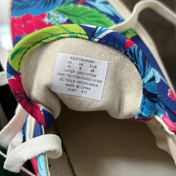 Polo Ralph Lauren Keaton Floral Canvas Sneakers.