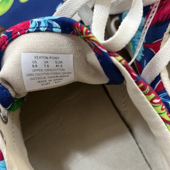 Polo Ralph Lauren Keaton Floral Canvas Sneakers.