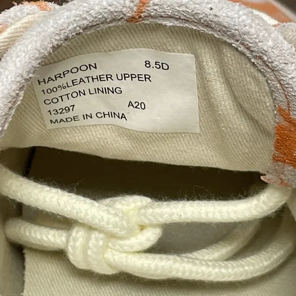 Polo Ralph Lauren Orange Tie Dye Sneakers Harpoon Casual Shoes Men's Size 8.5