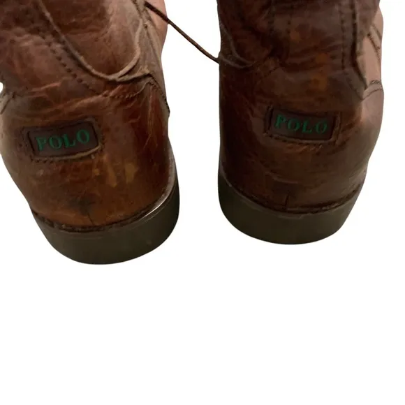 POLO RALPH LAUREN REDMOND BO-CSL LEATHER BOOTS MENS 9D Casual Ankle Shoes