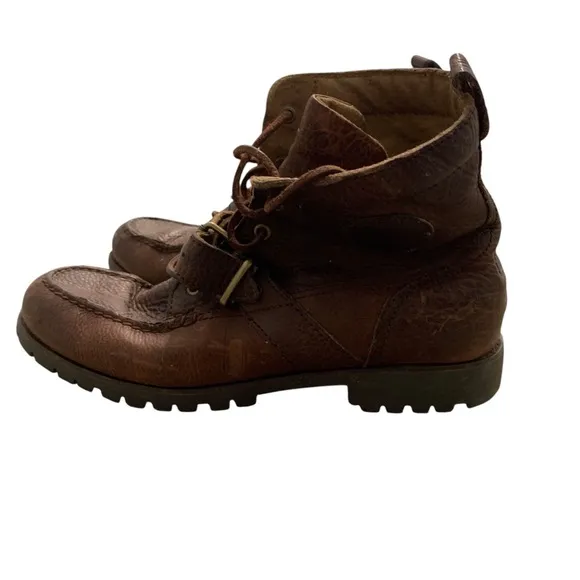 POLO RALPH LAUREN REDMOND BO-CSL LEATHER BOOTS MENS 9D Casual Ankle Shoes