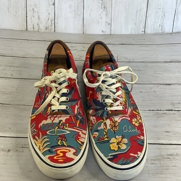 Polo Ralph Lauren Thornton III Tropical Hawaiian Aloha Floral Sneakers