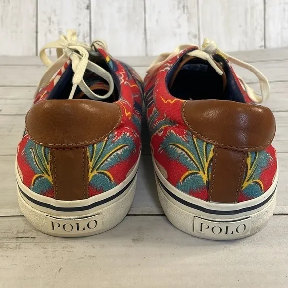 Polo Ralph Lauren Thornton III Tropical Hawaiian Aloha Floral Sneakers