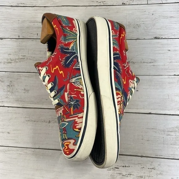 Polo Ralph Lauren Thornton III Tropical Hawaiian Aloha Floral Sneakers