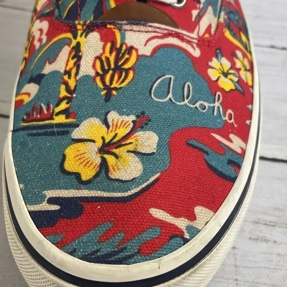 Polo Ralph Lauren Thornton III Tropical Hawaiian Aloha Floral Sneakers