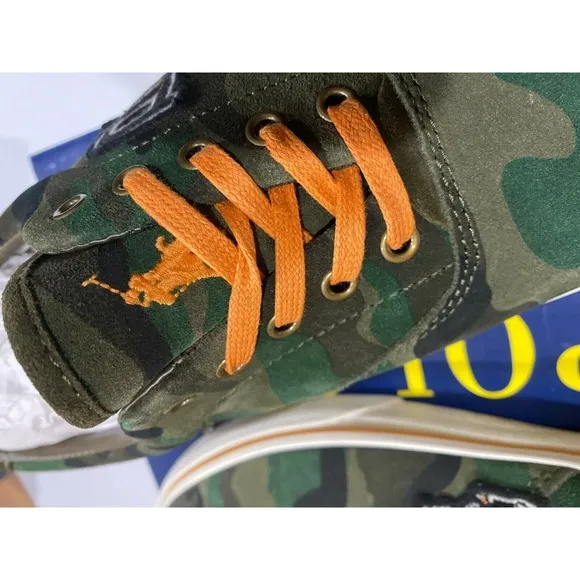 Polo Ralph Lauren Thorton III Men's Shoes Olive Camo Size 9 1/2 D new in box