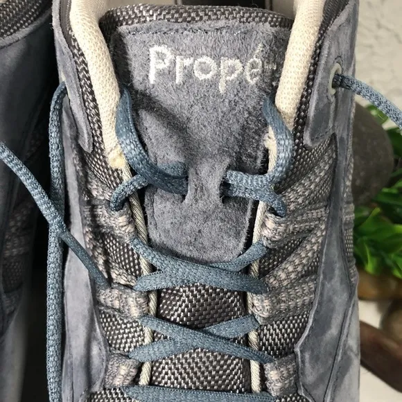 Propet Leila Rejuve Athletic Denim Suede Laced Workout Walking Shoe Size 11