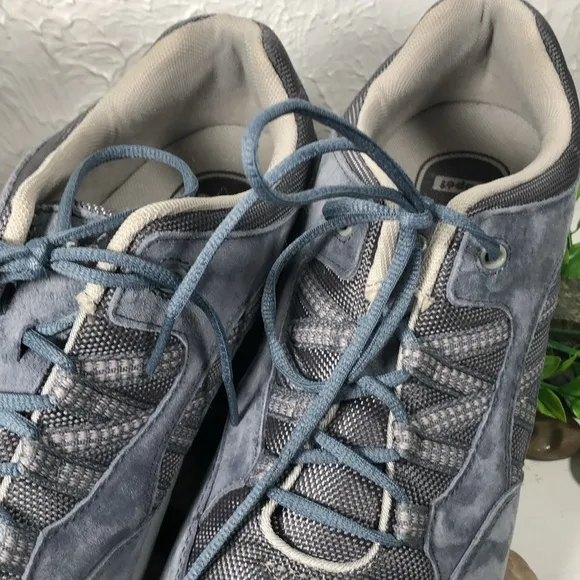 Propet Leila Rejuve Athletic Denim Suede Laced Workout Walking Shoe Size 11