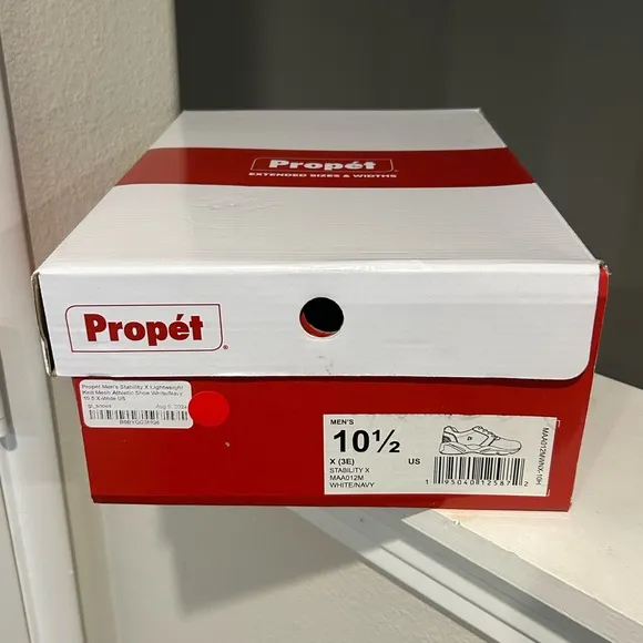 Propet Stability X MAA012M Shoes Mens Sz 10.5 X (3E) Walking Athletic White Navy