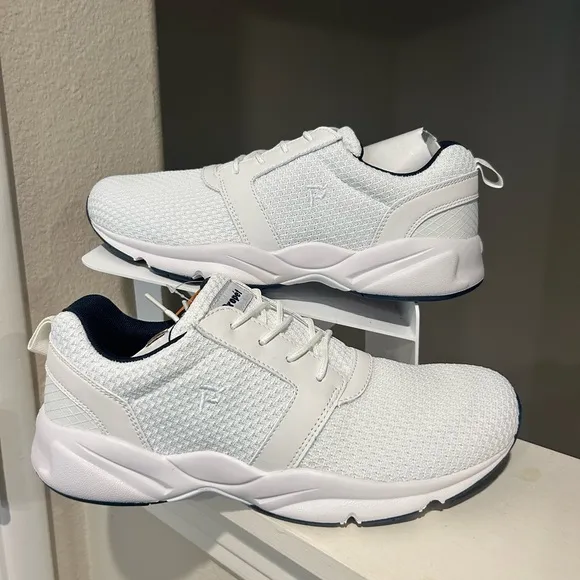 Propet Stability X MAA012M Shoes Mens Sz 10.5 X (3E) Walking Athletic White Navy