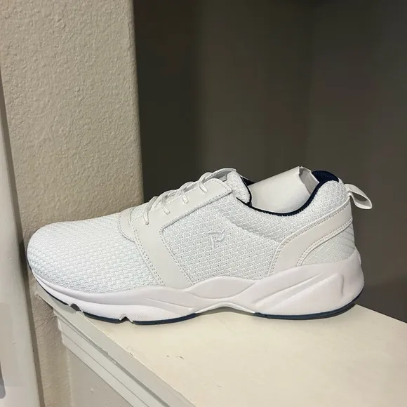 Propet Stability X MAA012M Shoes Mens Sz 10.5 X (3E) Walking Athletic White Navy