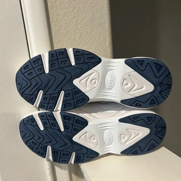 Propet Stability X MAA012M Shoes Mens Sz 10.5 X (3E) Walking Athletic White Navy