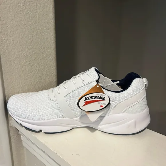 Propet Stability X MAA012M Shoes Mens Sz 10.5 X (3E) Walking Athletic White Navy